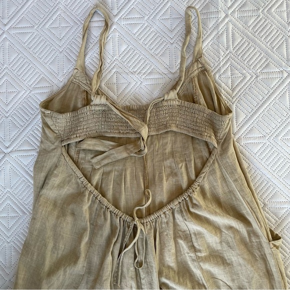 Free People Drifting Dreams One-Piece Jumpsuit Size Large In Tan - Picture 10 of 13